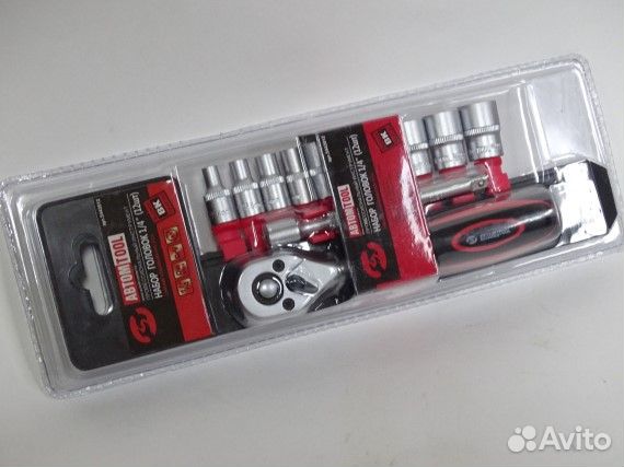 Набор головок 12 предм. (1/4) 4-13 мм с трещоткой