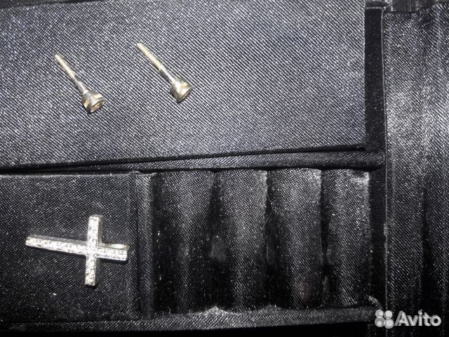 Серги пусеты Diamond бриллиант