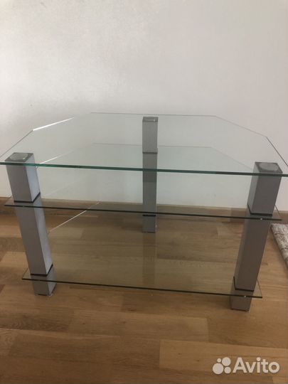 Тумба стеклянная под телевизор утолщенное стекло