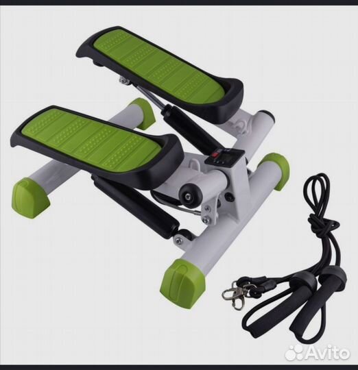 Мини степпер с эспандерами поворотный