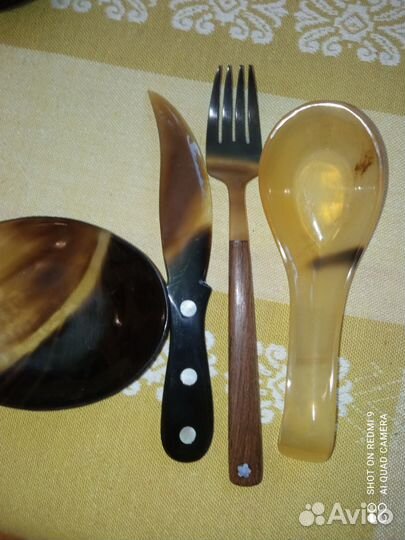 Набор столовый из рога буйвола