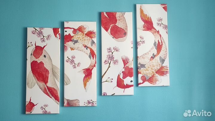 Модульная картина Карпы