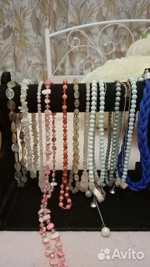 Бусы, серьги