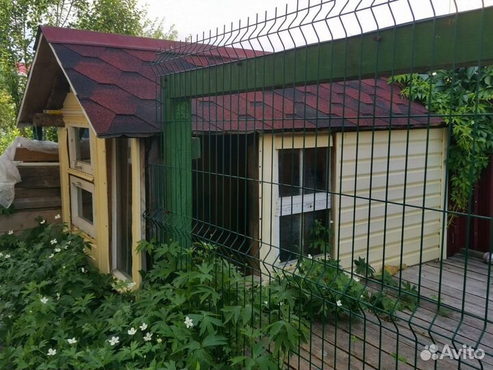 Будка утепленная и вольер для крупной собаки