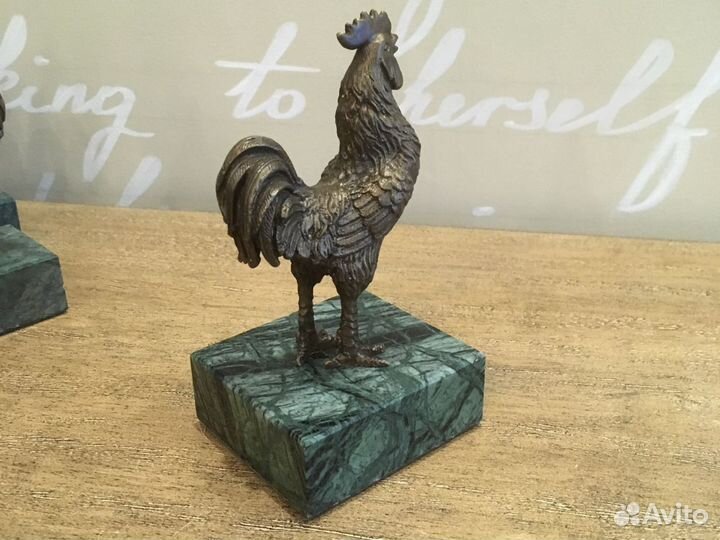 Статуэтка Петух Бронзовое литьё Мрамор опт