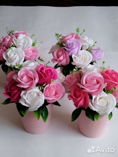 Букет из мыльных роз