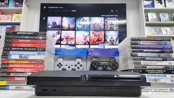 Sony PS3 Slim прошита + игры