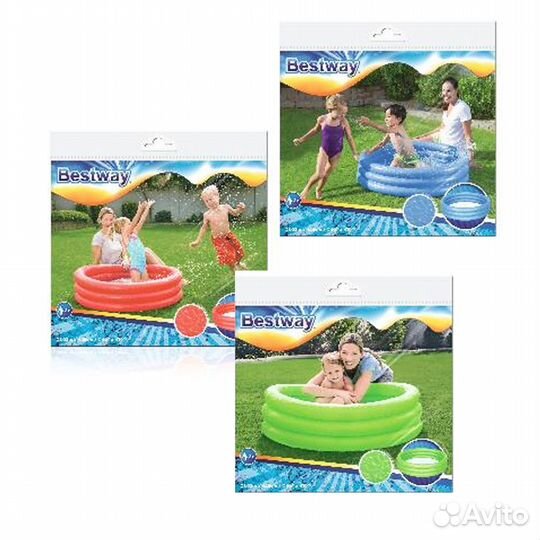Бассейн детский надувной от 2 лет, глубина 25-30 с
