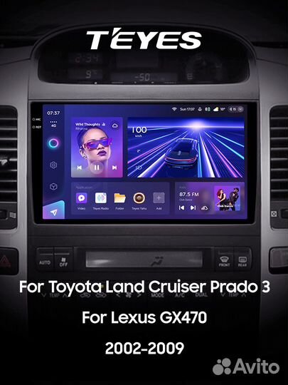 Магнитола Teyes CC3 2K 3/32 Toyota LC Prado