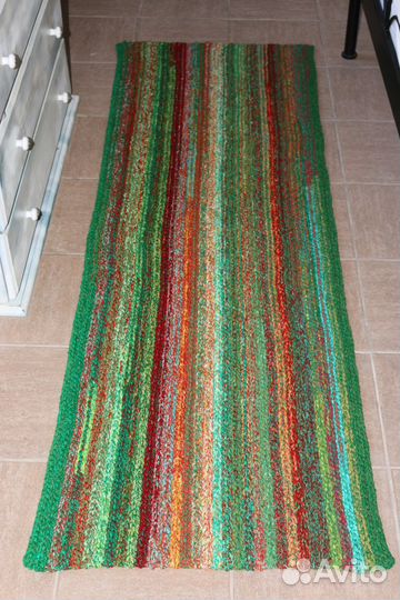 Вязаный коврик дорожка 