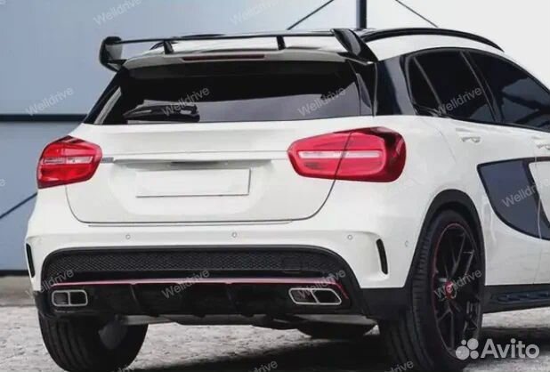 Спойлер Mercedes X156 GLA45 AMG высокий черный