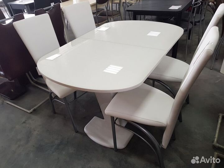 Обеденный стол Прометей стекло 1,1 м