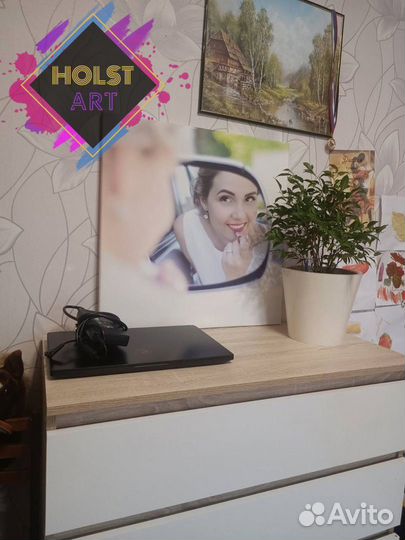 Портрет по фото на холсте