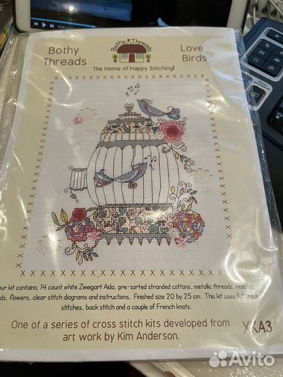 Набор вышивка крестом Bothy Threads - Love birds