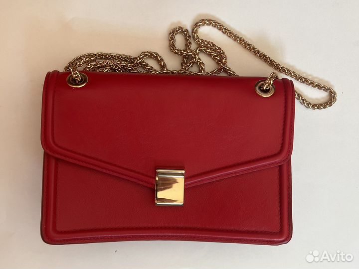 Massimo dutti клатч красный