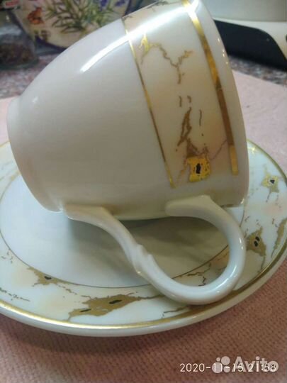 Чашка с блюдцем, фарфор