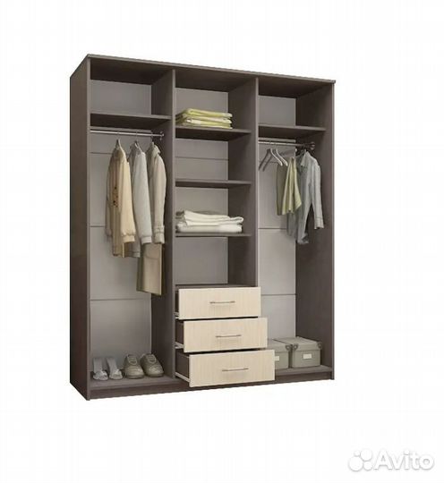 Шкаф-купе Маэстро ясень светлый / ясень темный