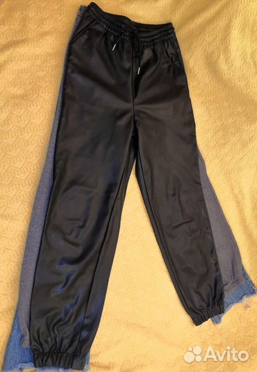Брюки кожаные джинсы спортивные оптом, S