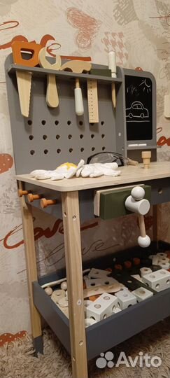 Детский деревянный верстак Мастерская