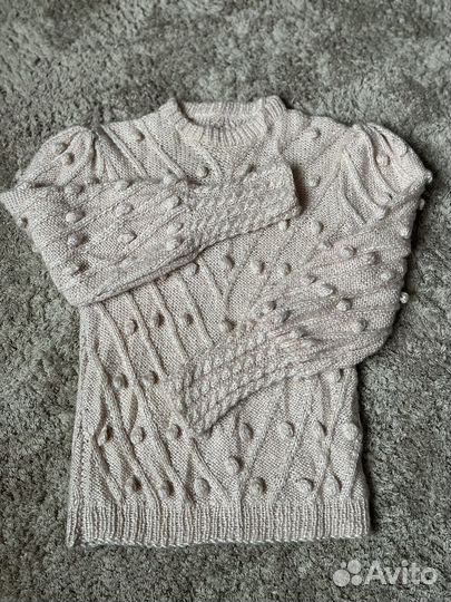 Свитер ручной работы ангора/шёлк/шерсть