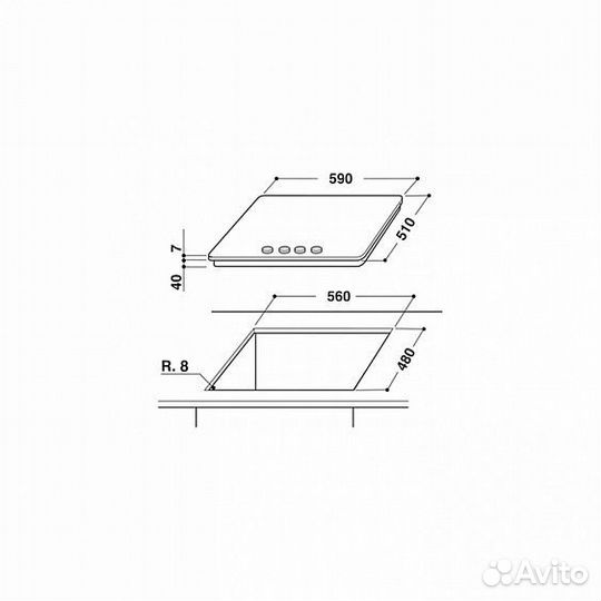 Поверхность kitchenaid khsp5 86510