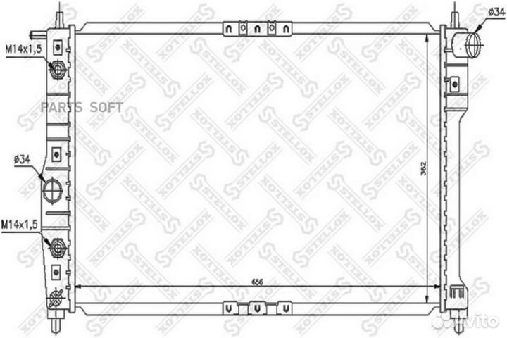 Радиатор для Daewoo Nubira Leganza 1.6-2.0 97 1025146SX