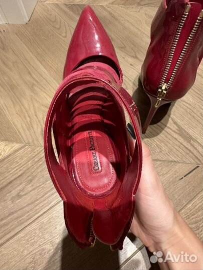 Туфли красные на шпильке Cesare Pactiotti, Италия