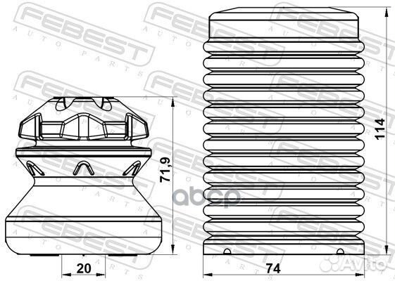 Пыльник передн амортизатора с отбойником компле