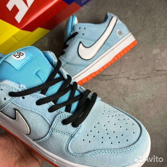 Кроссовки nike SB голубой цвет