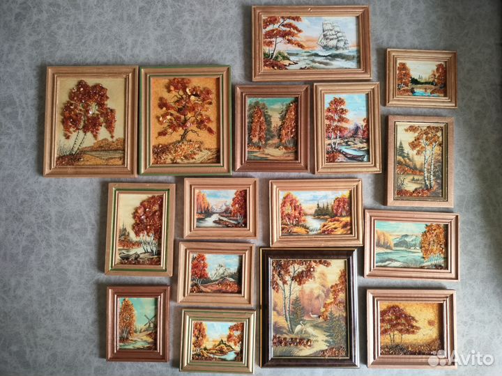 Коллекция картин с янтарем