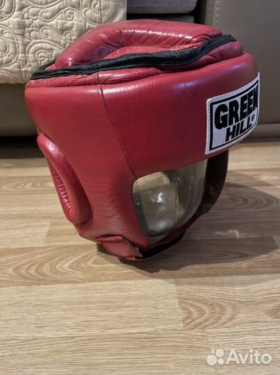 Шлем бокс green hill натуральная кожа XL
