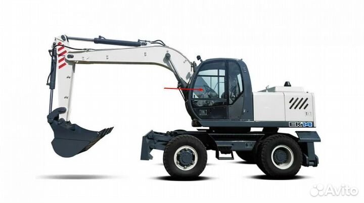 Стекло двери форточка на экскаватор Твэкс ек ет