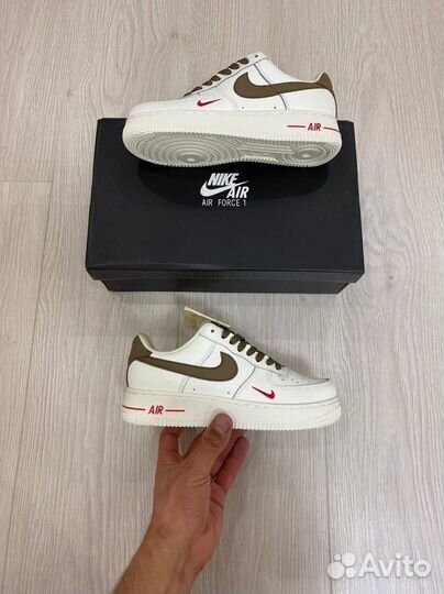 Кроссовки Nike Air Force 1 Premium White Brown