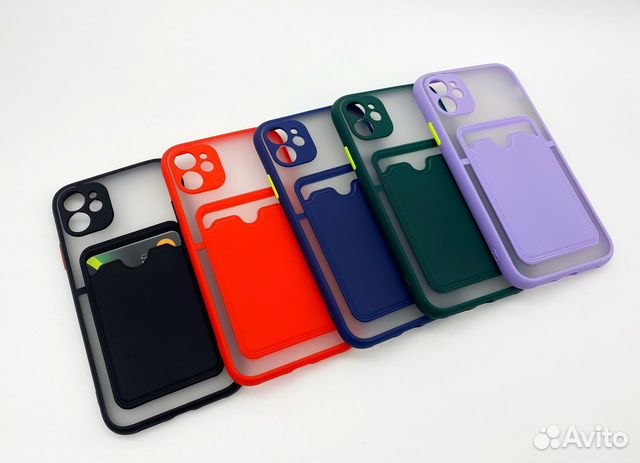 Противоударный чехол с карманом iPhone