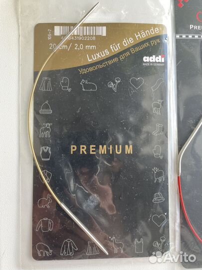 Спицы круговые Addi и ChiaoGoo новые тонкие