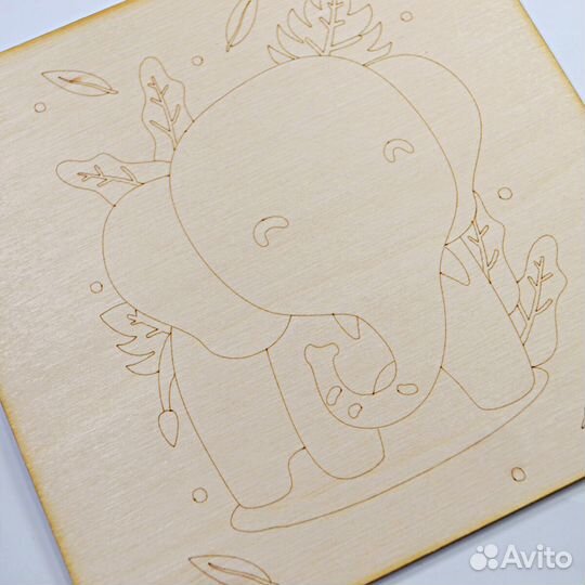 Набор досок для выжигания и раскраски Зоопарк толщ