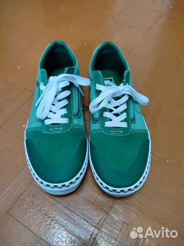 Кеды Vans Old skool Cheker foxing Dark green