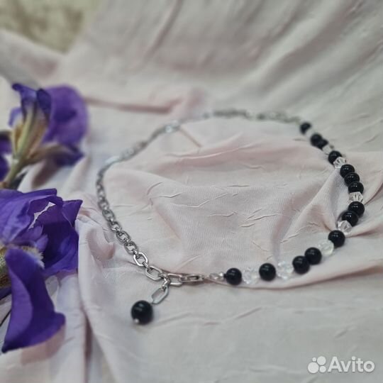 Колье с натуральными камнями