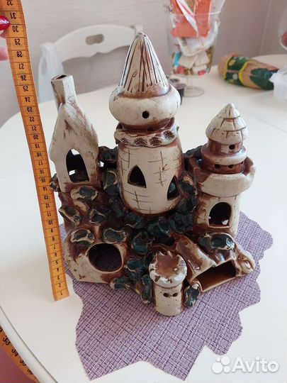 Керамический замок в аквариум