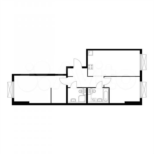 2-к. квартира, 65,5 м², 15/15 эт.