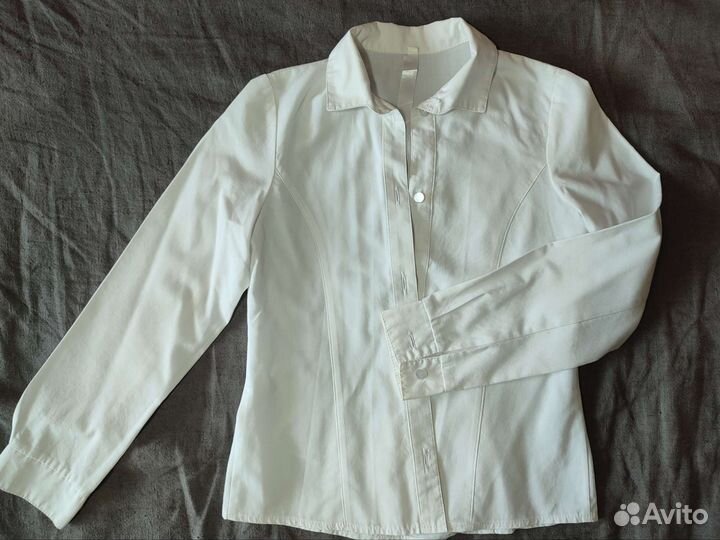 Блузки и рубашки школьные на девочку 128-134-140