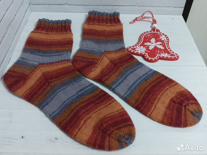 Носки вязаные ручной работы шерстяные