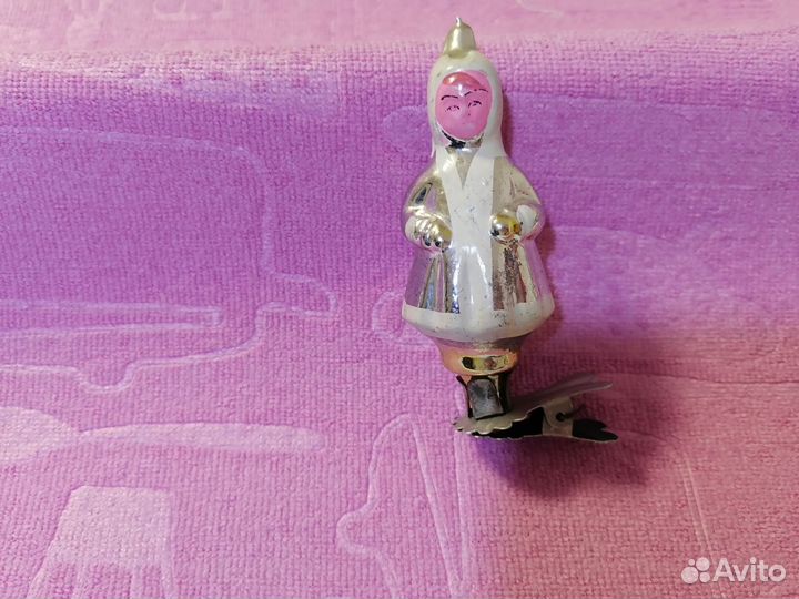 Девочка ёлочная игрушка СССР на прищепке
