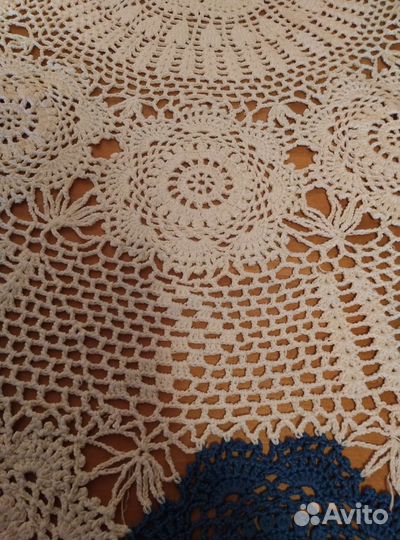 Скатерть винтажная, ручной работы