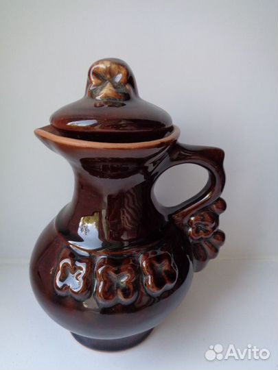 Кувшин керамический с крышкой СССР