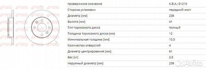 Диски тормозные передние 2 шт. Renault Logan II