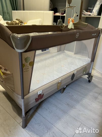 Детская кровать манеж с матрасом