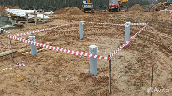 Винтовые сваи под ключ / Фундамент для лстк