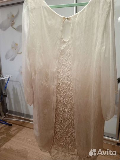 Туника из шифона и кружево