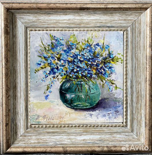 Картина полевые цветы незабудки